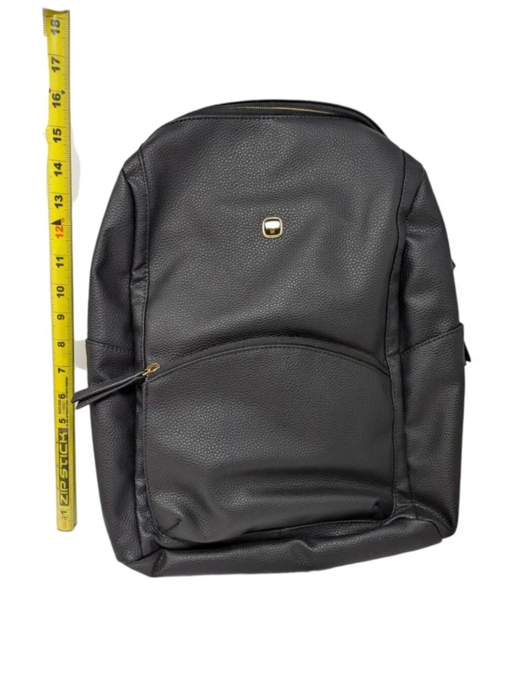 SwissGear Serenity Luxe Black Faux Leather Laptop Backpack - Small Fits 13